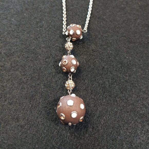 Five Sparkling Moons Pendant on Silver 925 Necklace Cottagecore Granny Chic - Picture 6 of 7